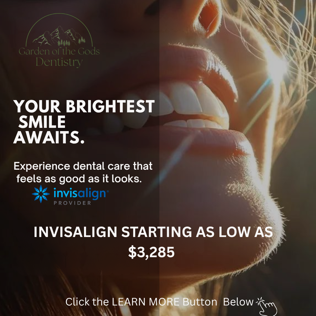 Garden of the Gods Dentistry Facebook ad: Get Invisalign As Low As $3,285 + Free Whitening!