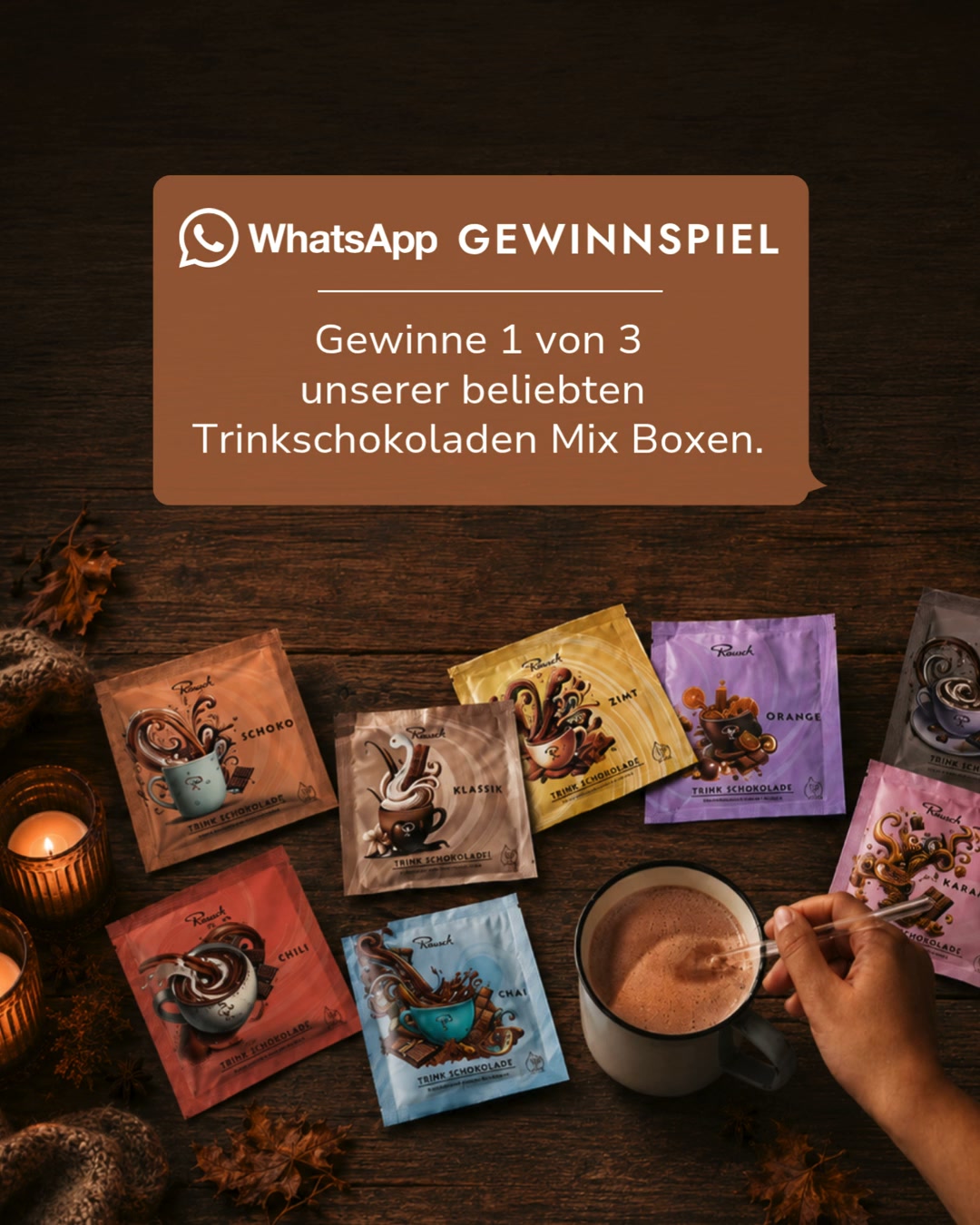 Rausch Schokoladenhaus Facebook ad: JETZT MITMACHEN