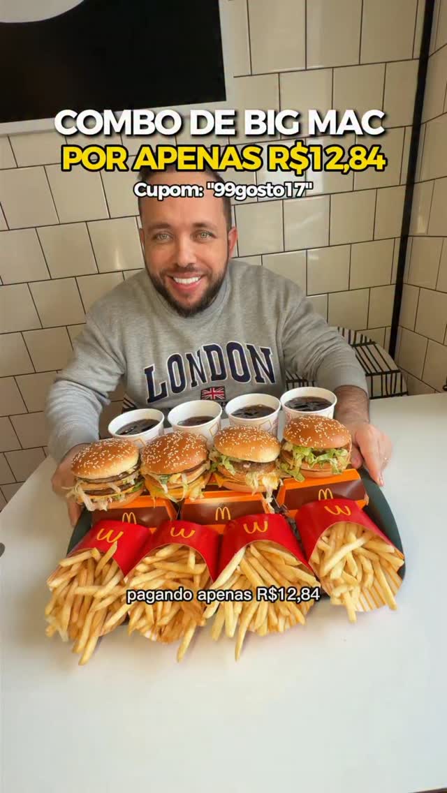 Vou de 99 Facebook ad: Combo do Méqui pagando só R$12,84?