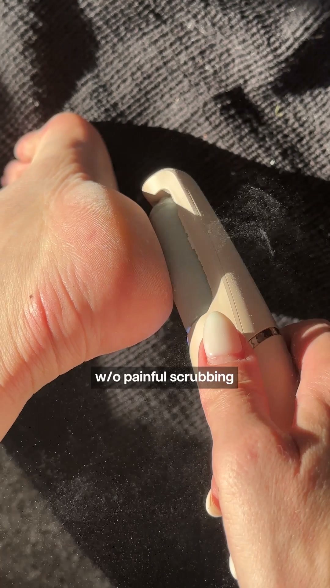 Nuvé Facebook ad: Baby soft feet in 5 minutes flat