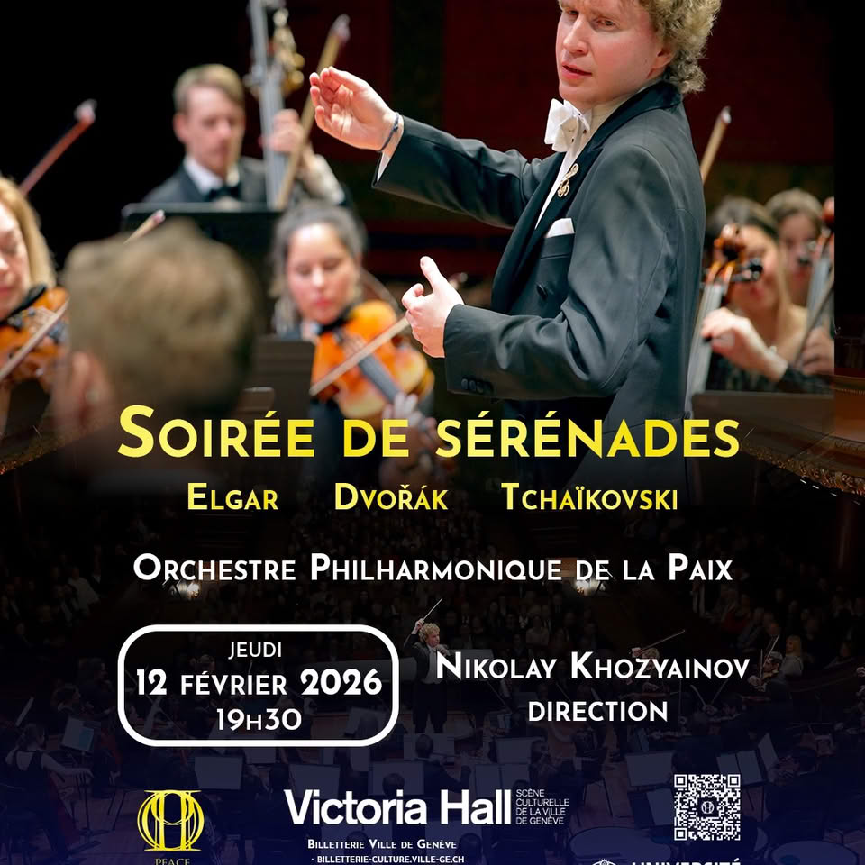 Peace Philharmonic Orchestra Facebook ad: Fondé par le Maestro Nikolay Khozyainov à Genève…