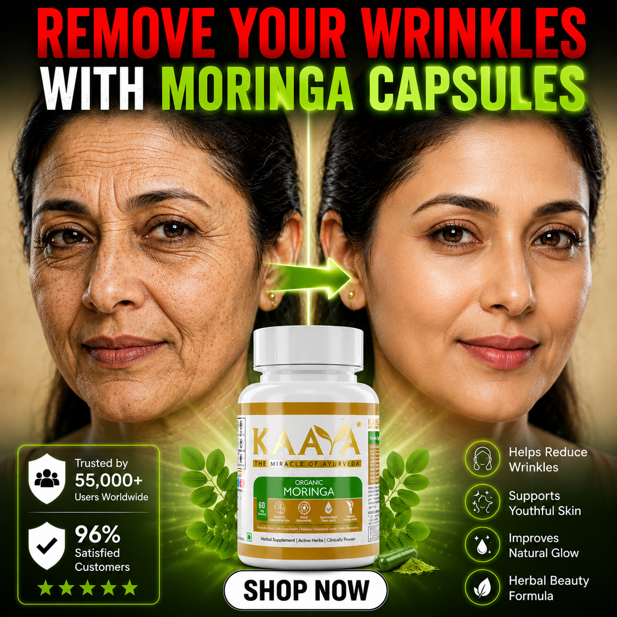 Kaaya Ayurveda Facebook ad: Visible Results in 4 Weeks