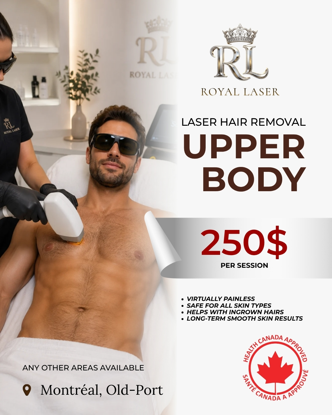 Royal Laser Facebook ad: Book Now
