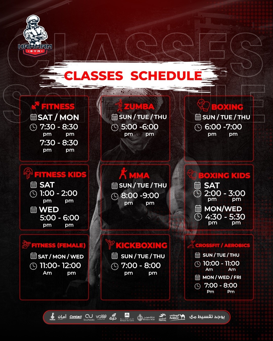 Hammam Gym Miami Facebook ad: Find your class, pick your time, and show…