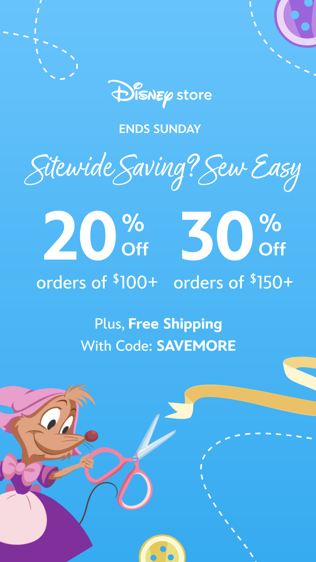 Disney Store Facebook ad