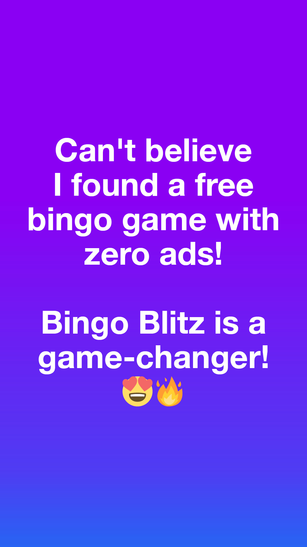 Bingo Blitz Facebook ad