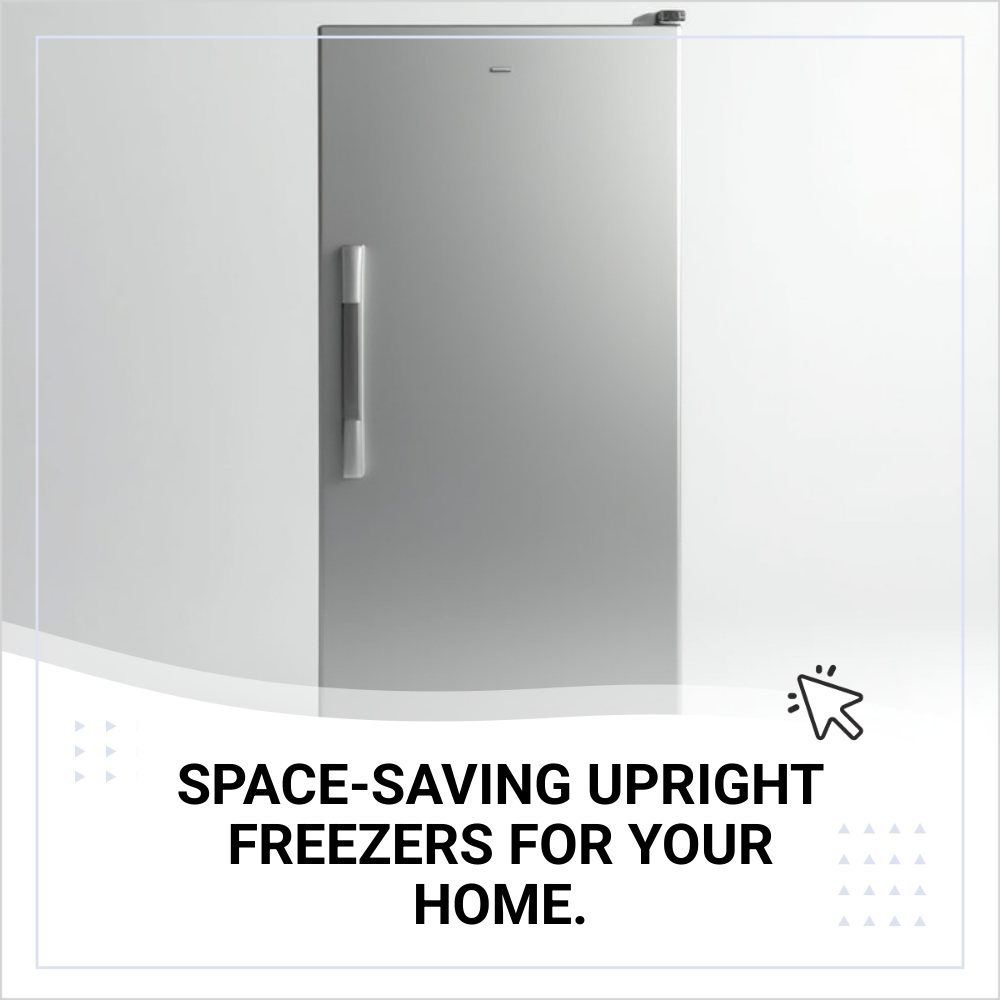 GoSearchable Rhythm Facebook ad: Cool Upright Freezer Ideas For Your Home Storage.