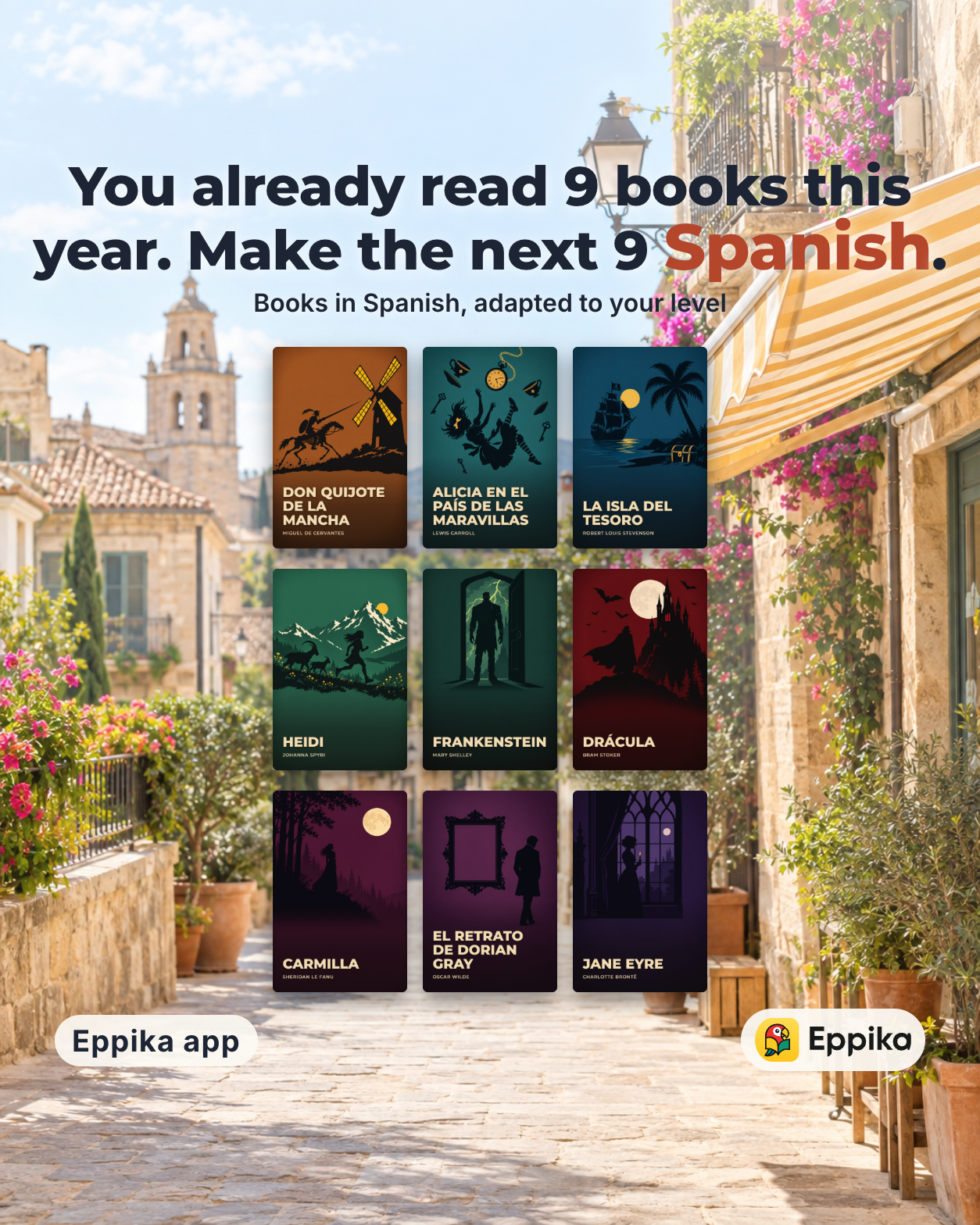 Eppika Facebook ad: Make the next 9 Spanish
