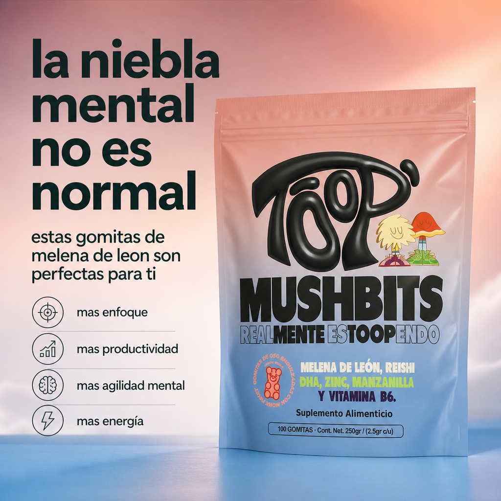 Mushbits Facebook ad: No era flojera, era estrés mental