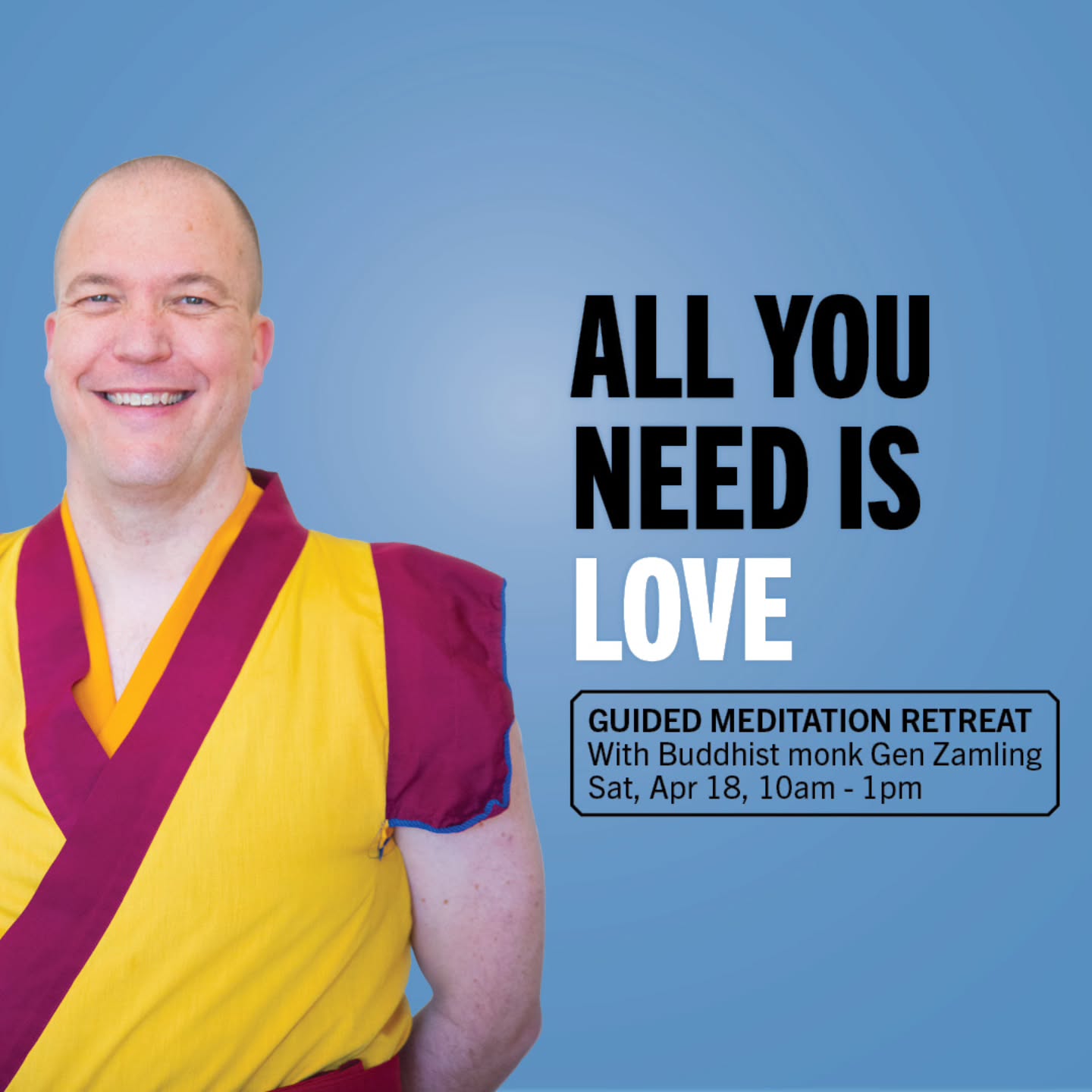Meditate In BloNo Facebook ad: Guided Meditation Retreat · Sat, Apr 18 (10am-1pm)