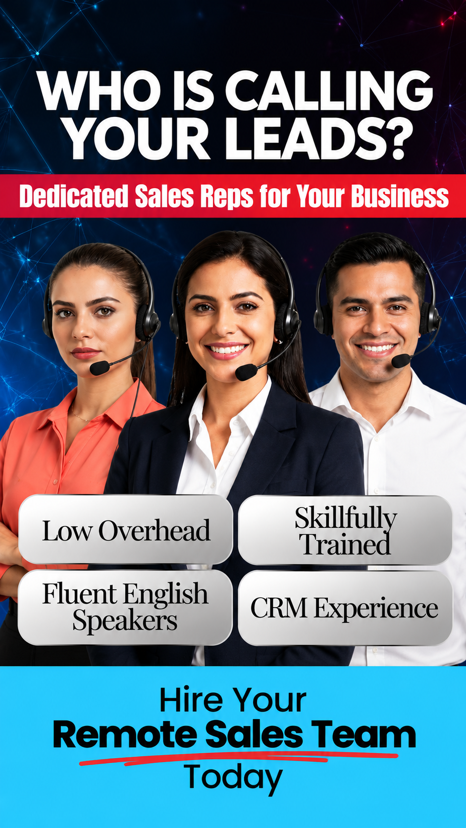 Global Staffing Partners Facebook ad: Same Time Zone. Better Results.