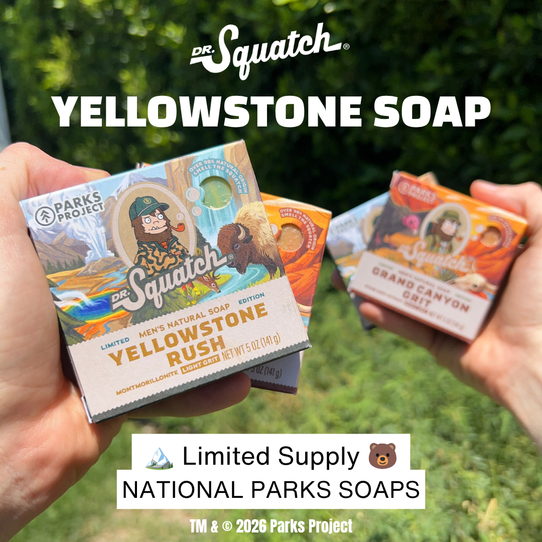 Dr. Squatch Facebook ad: NEW: NATIONAL PARK SOAP