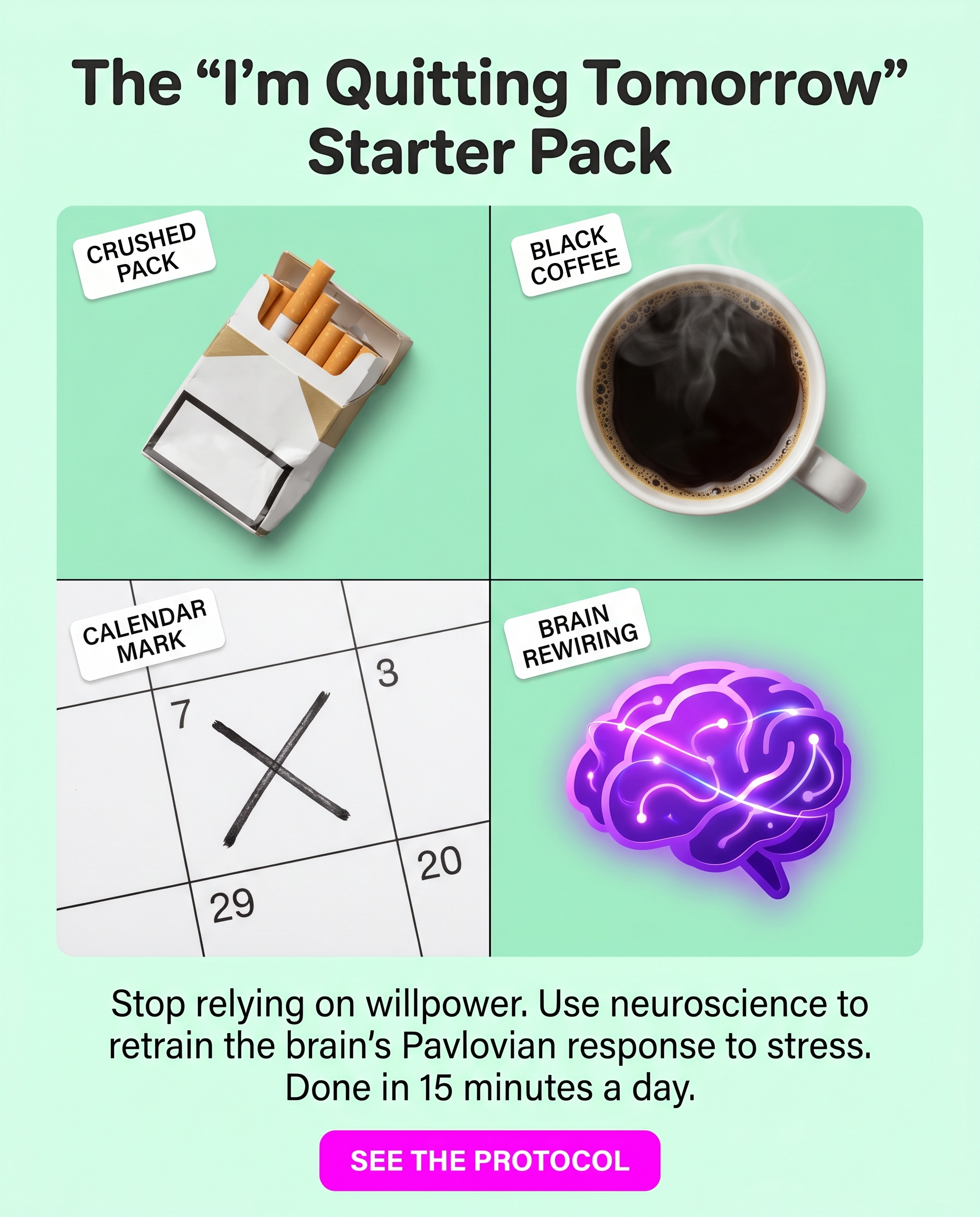 Hypnosis to Stop Smoking Facebook ad