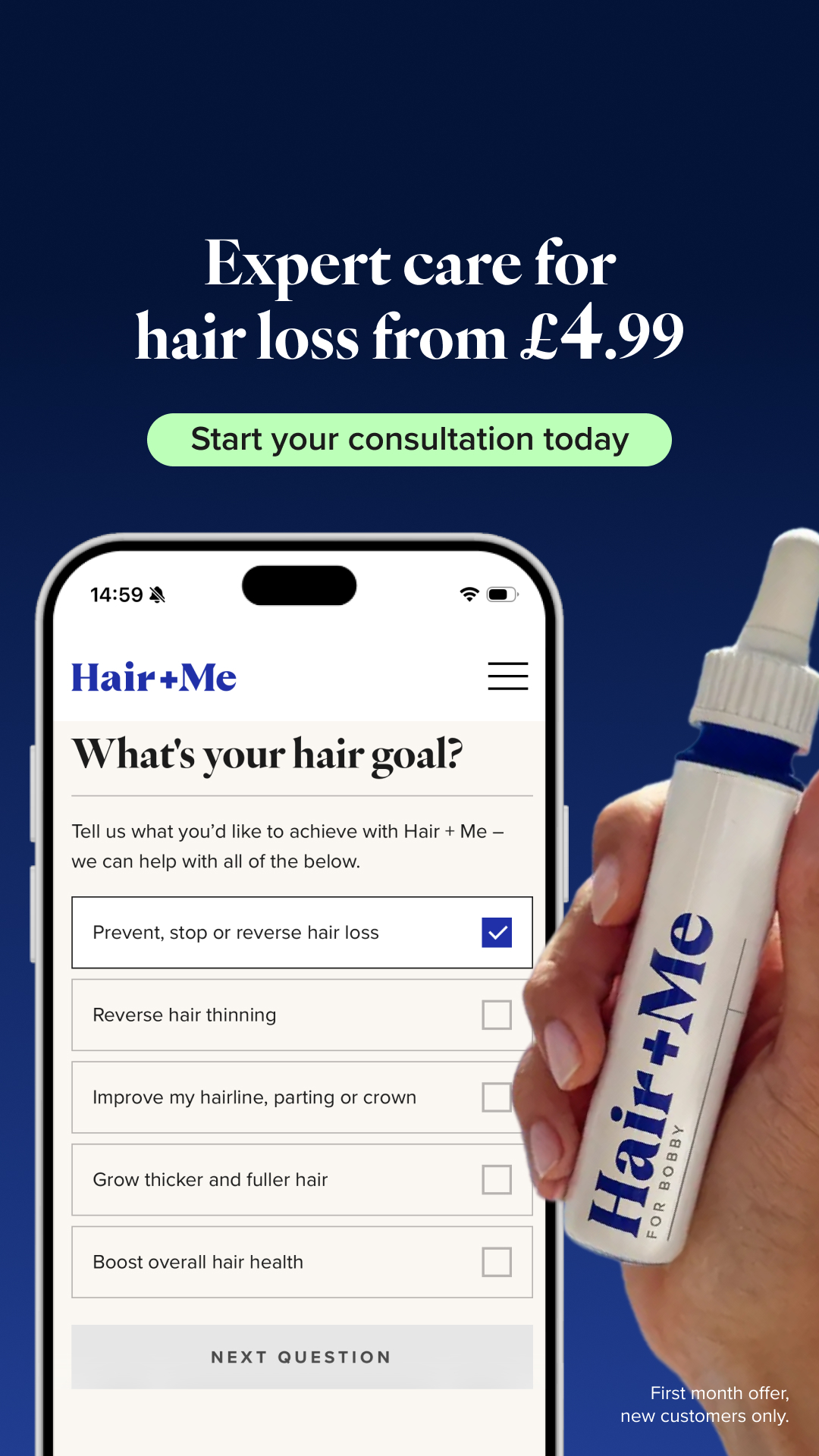 Hair + Me Facebook ad