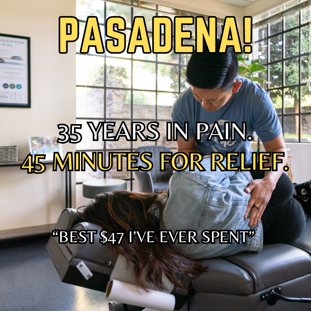 Tao Chiropractic Facebook ad: $47 HOLISTIC REJUVENATION SESSION IN PASADENA