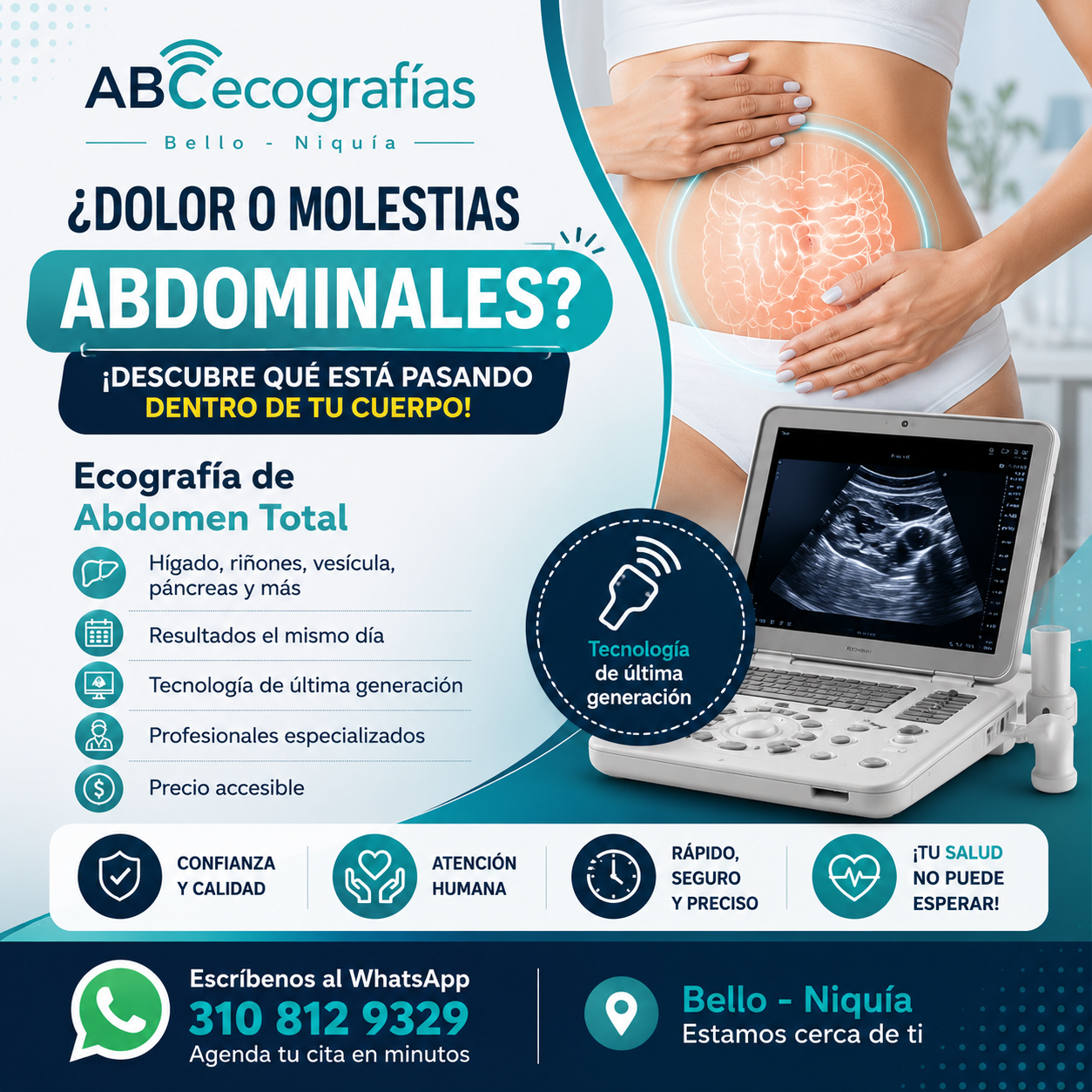Ecografías ABC Facebook ad: Detectar a tiempo puede hacer la diferencia