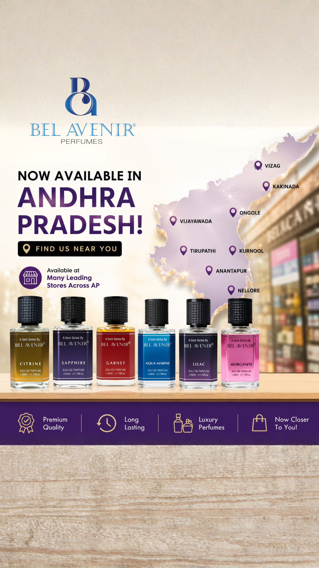 Bel Avenir Perfumes Facebook ad from Jul 22, 2026