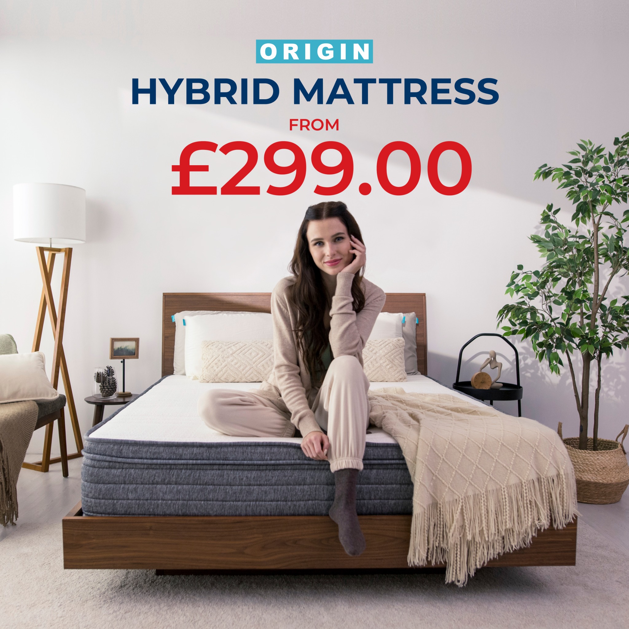 Origin Mattress UK Facebook ad: Award Winning Comfort
