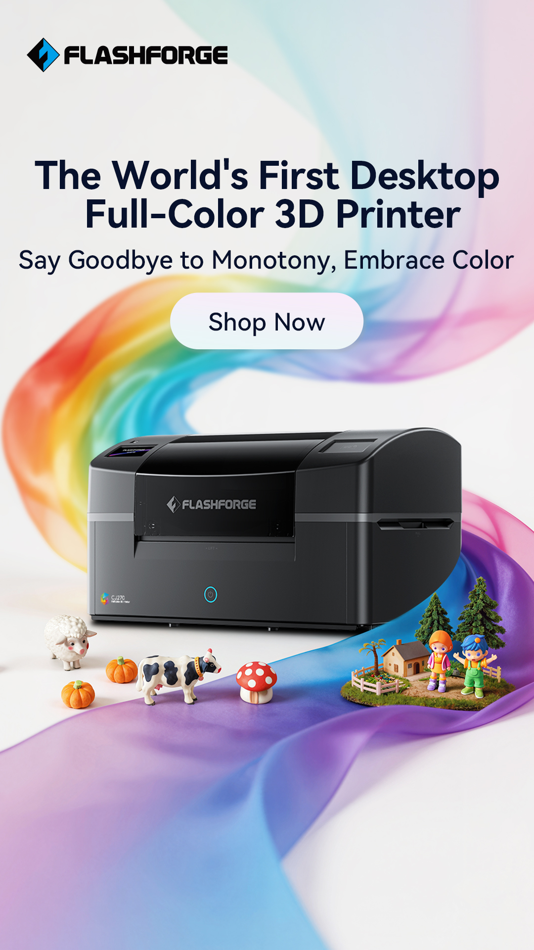Flashforge Facebook ad: Flashforge CJ270-- Millions of Colors,One Print.The…
