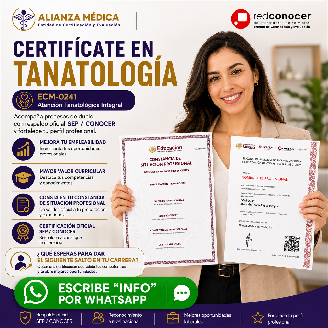 Alianza Médica del Norte A.C. Facebook ad: CERTIFÍCATE EN TANATOLOGÍA