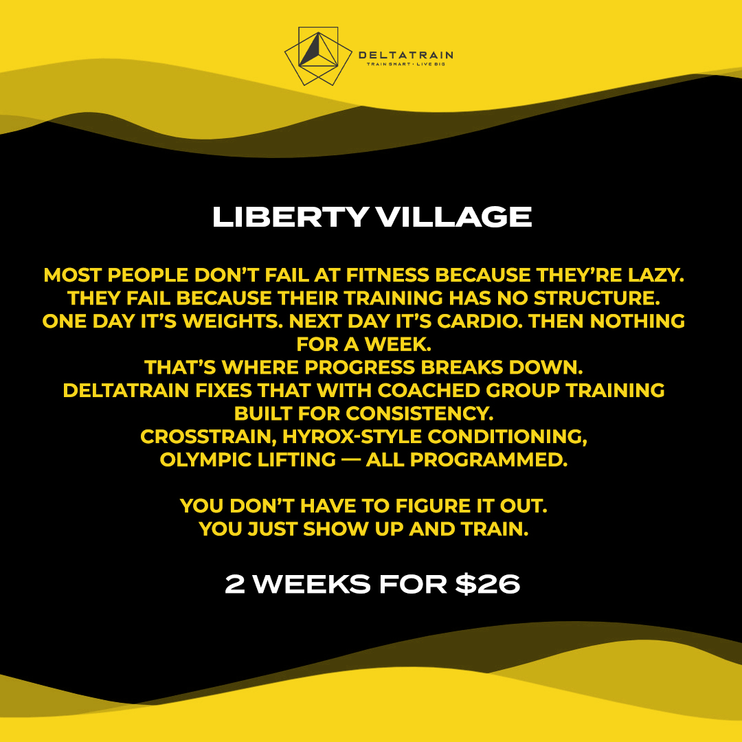 DeltaTrain Liberty Village Facebook ad: Why Choose One Gym?