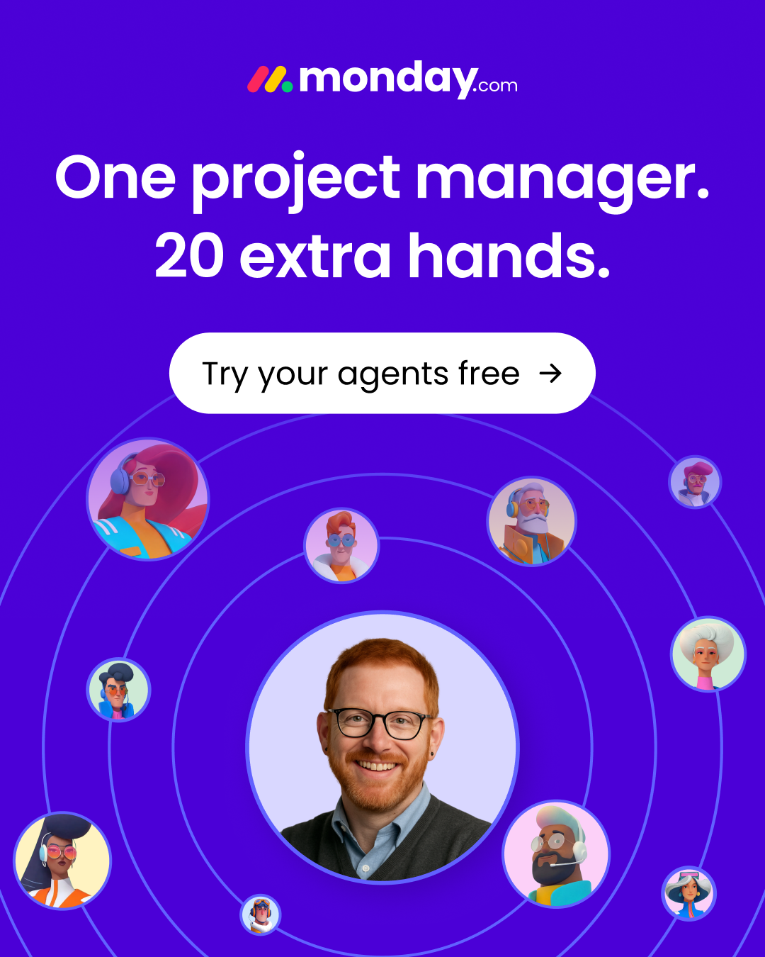 monday.com Facebook ad
