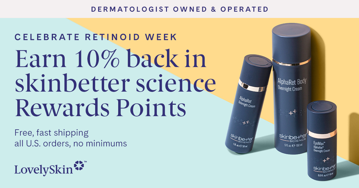 LovelySkin.com Facebook ad: Retinoid Week Double Rewards Event