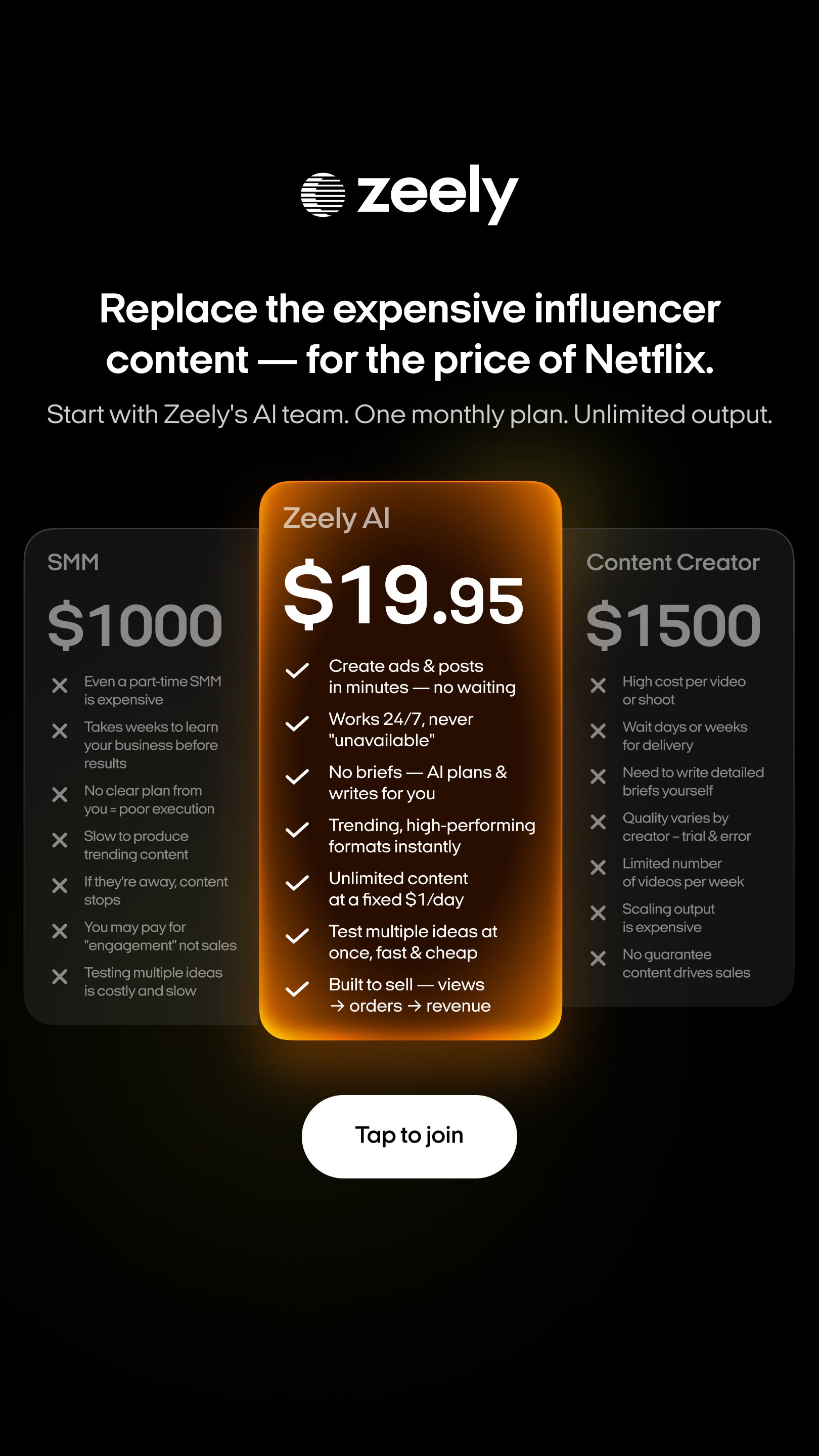 Zeely Facebook ad