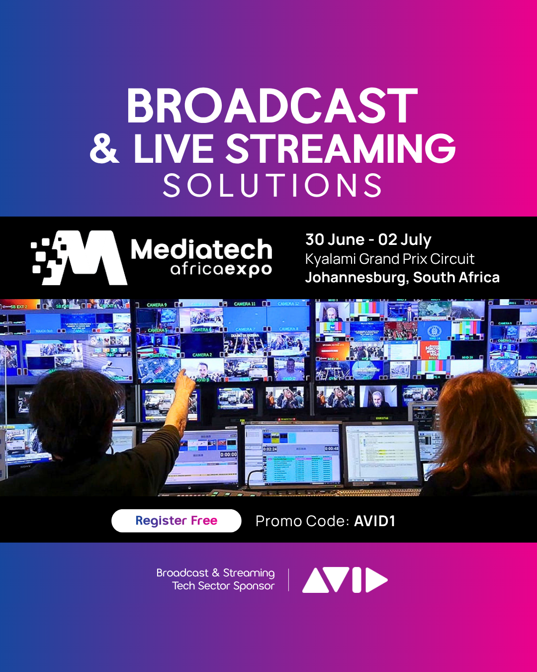 Mediatech Africa Facebook ad: Register FREE before 29 June