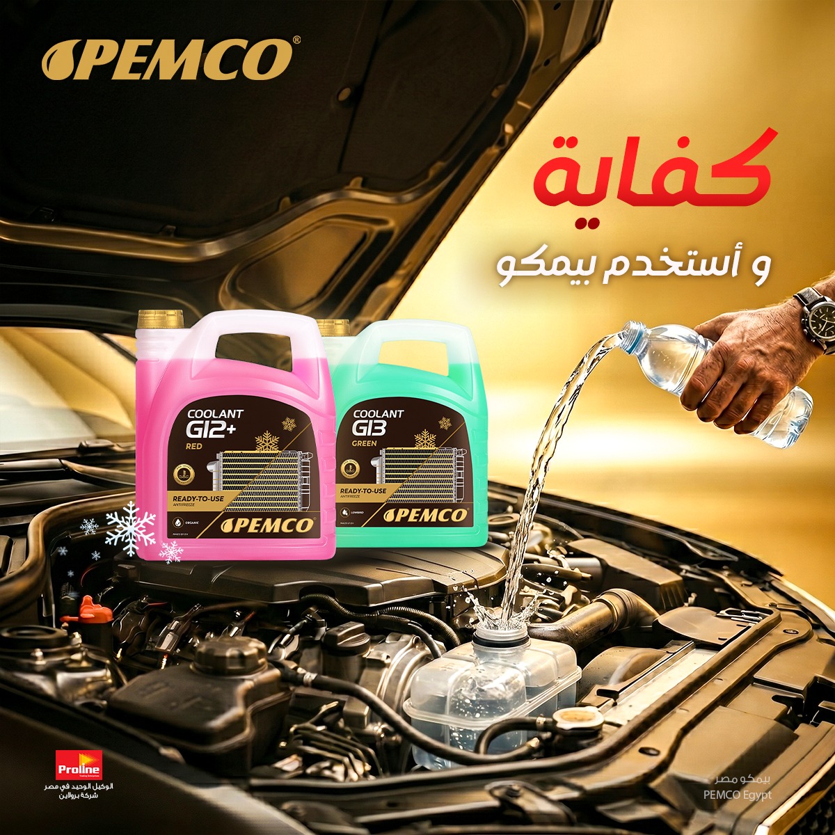 Pemco Egypt Facebook ad: الماية العادية كلها أملاح!