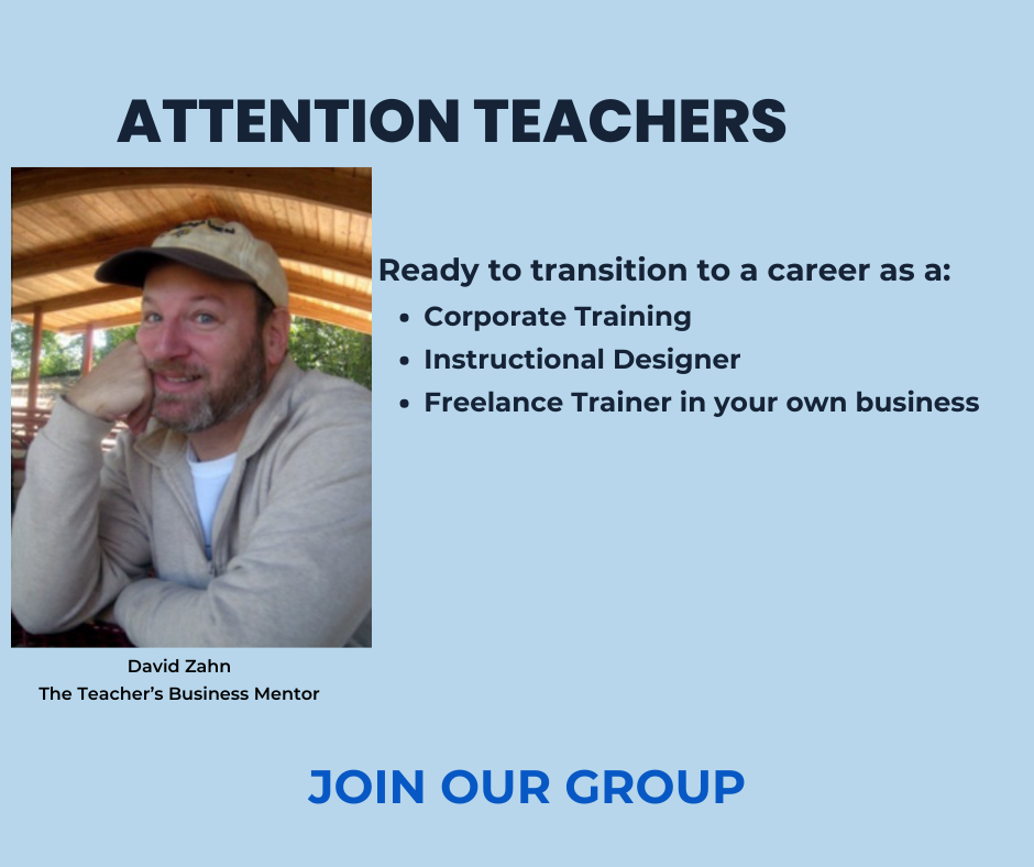 David Zahn - Okay Now What Facebook ad: Attention Teachers - Join Our Facebook Group