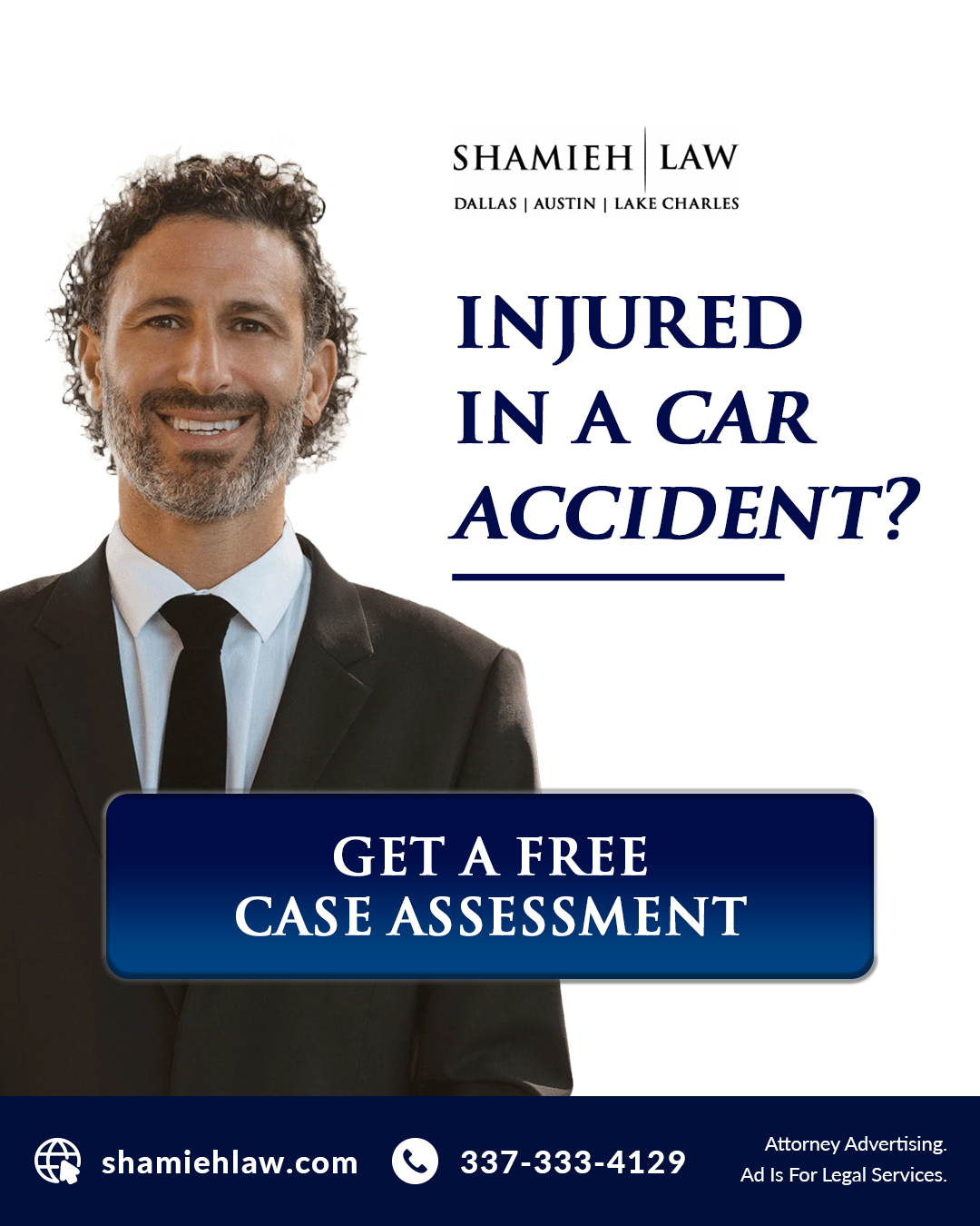 Shamieh Law Facebook ad from May 26, 2026