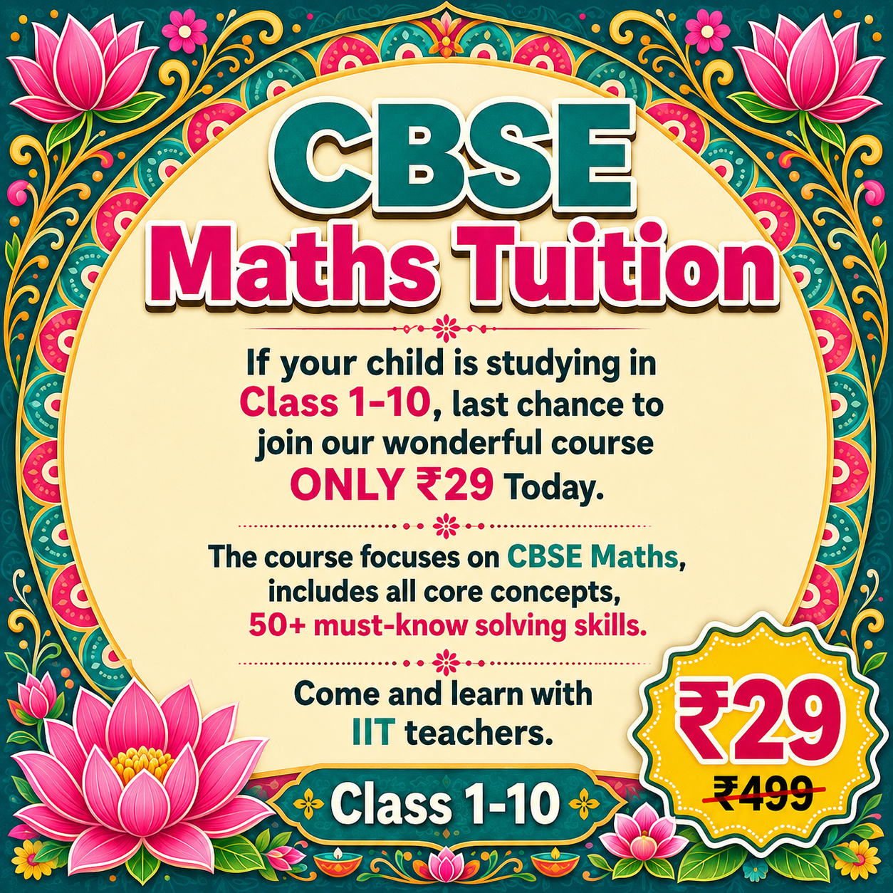Oda Class Facebook ad