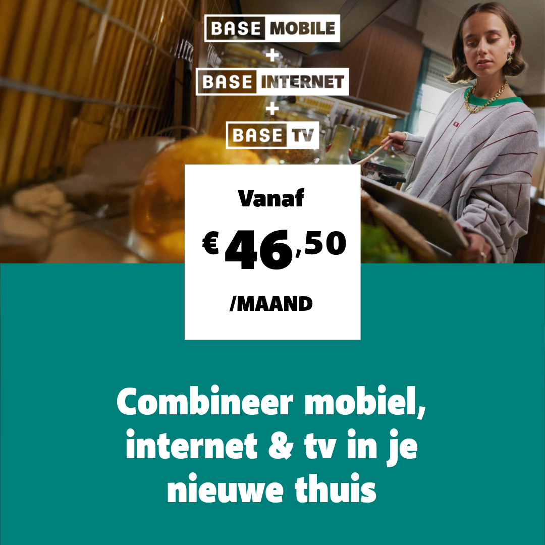 BASE Belgium Facebook ad: Mobiel, internet én tv