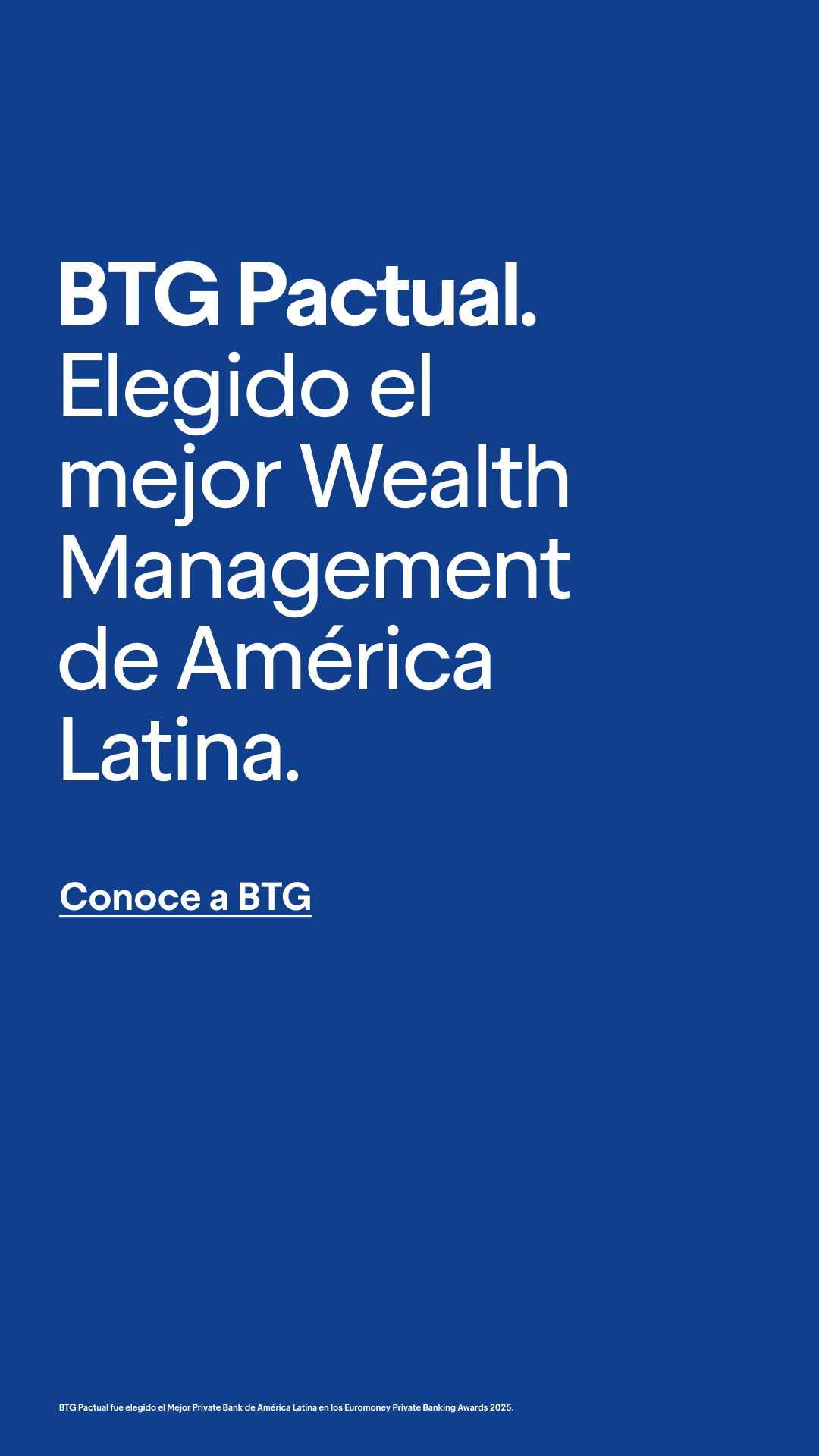 BTG Pactual Facebook ad