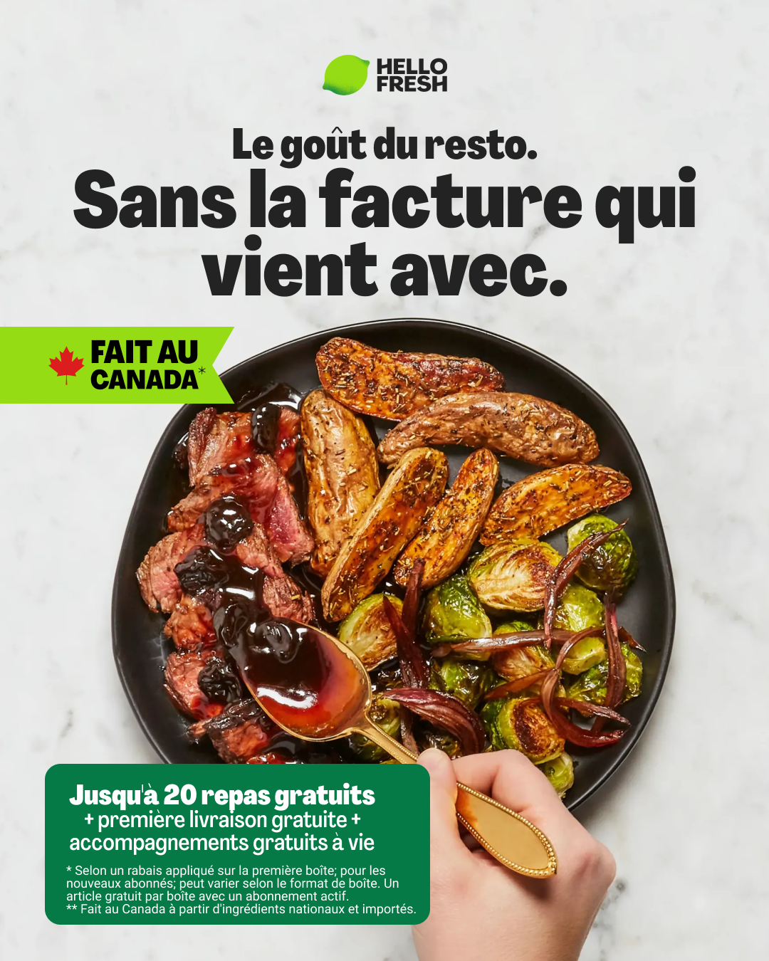 HelloFresh Facebook ad