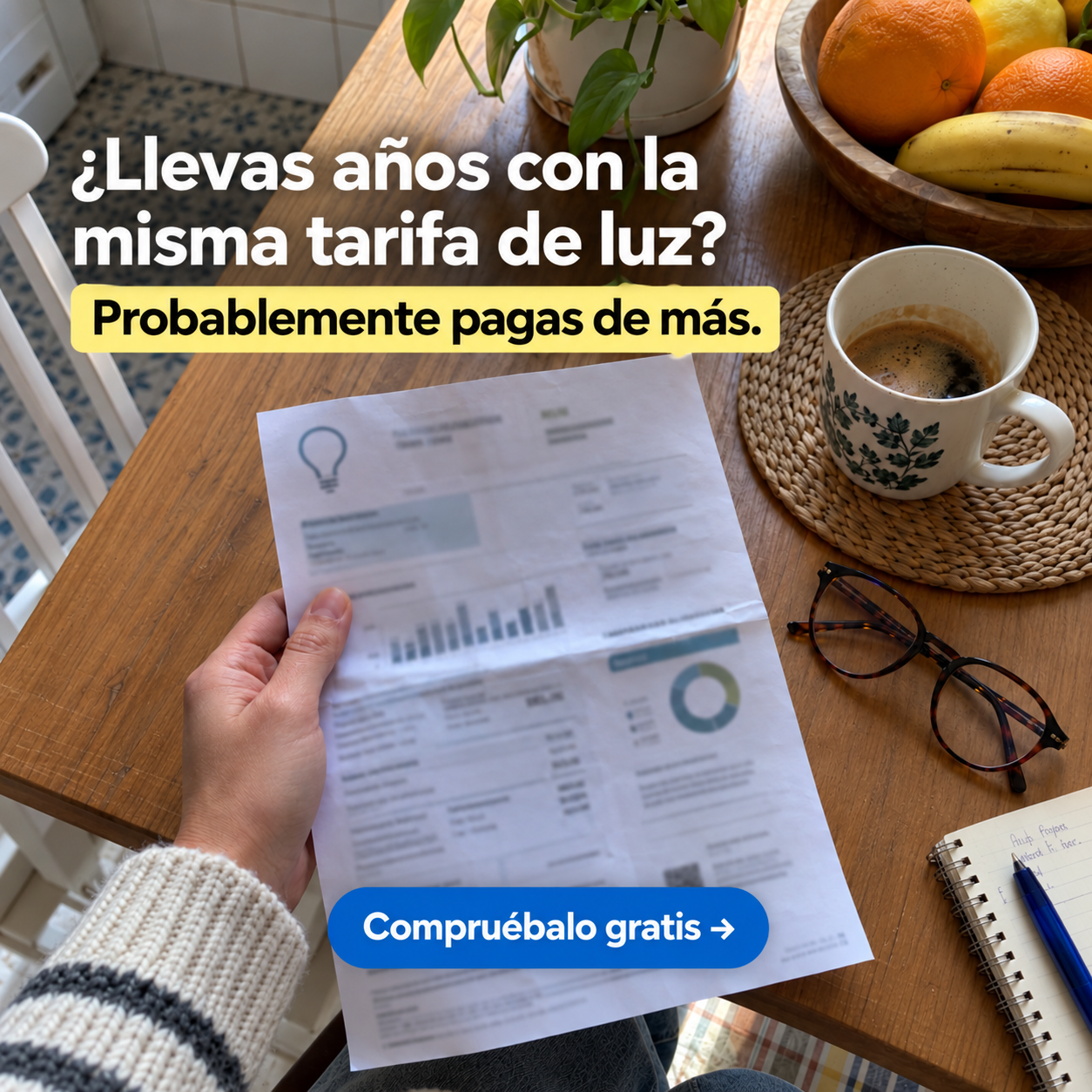 Selectra Facebook ad: ¿Pagas de más por la luz?