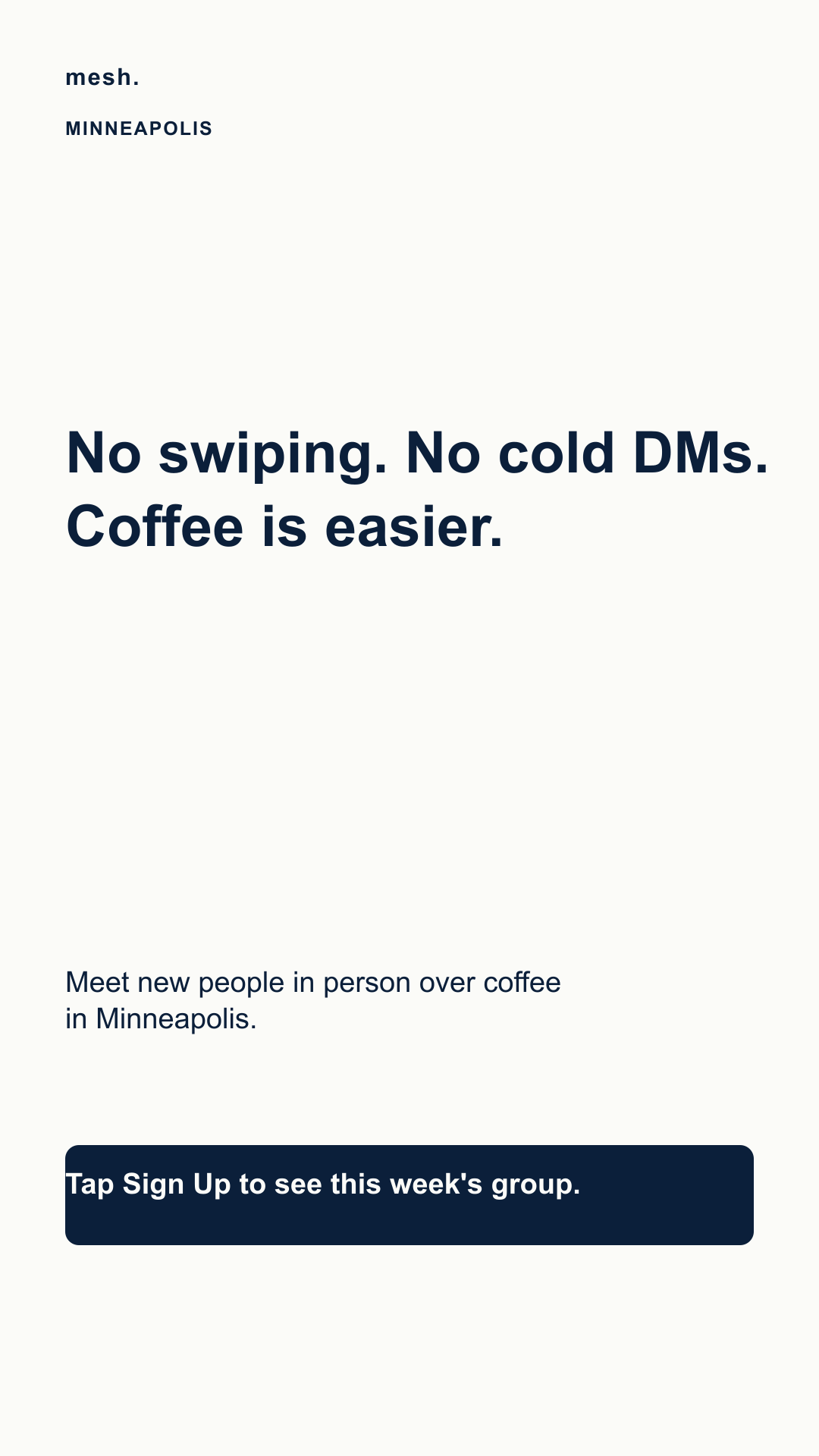 Mesh Local Facebook ad: Skip the DMs