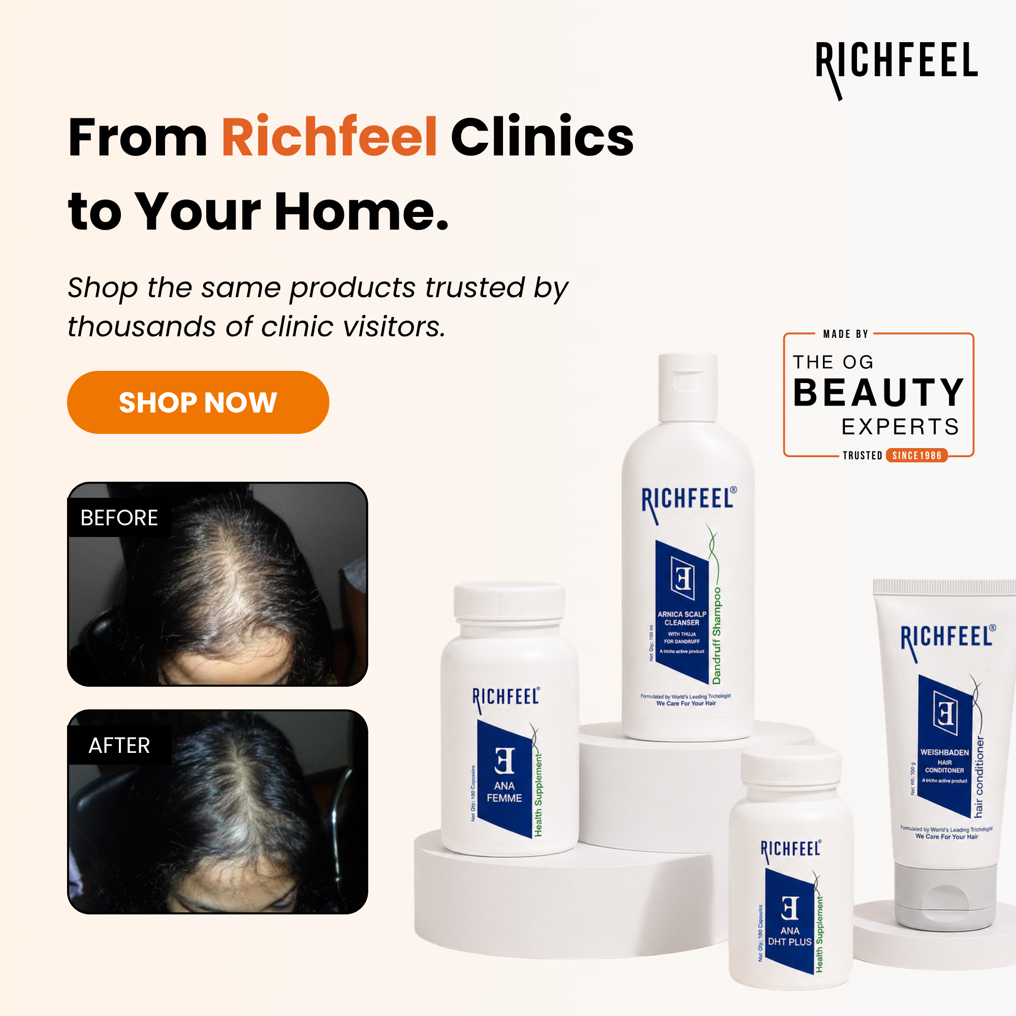 Richfeel Naturals Facebook ad: India's Top Trichologist's Hair Range