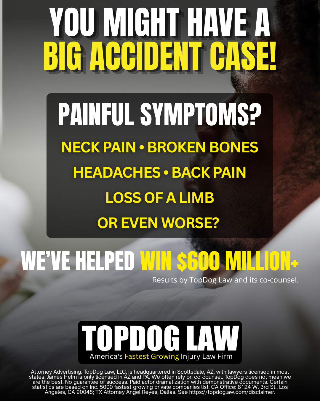 TopDog Law Facebook ad