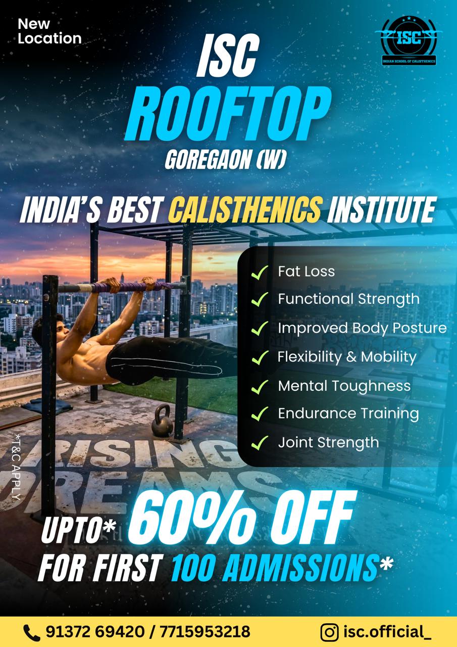 ISC - Indian School of Calisthenics Facebook ad: Book Your Free Trial Now!