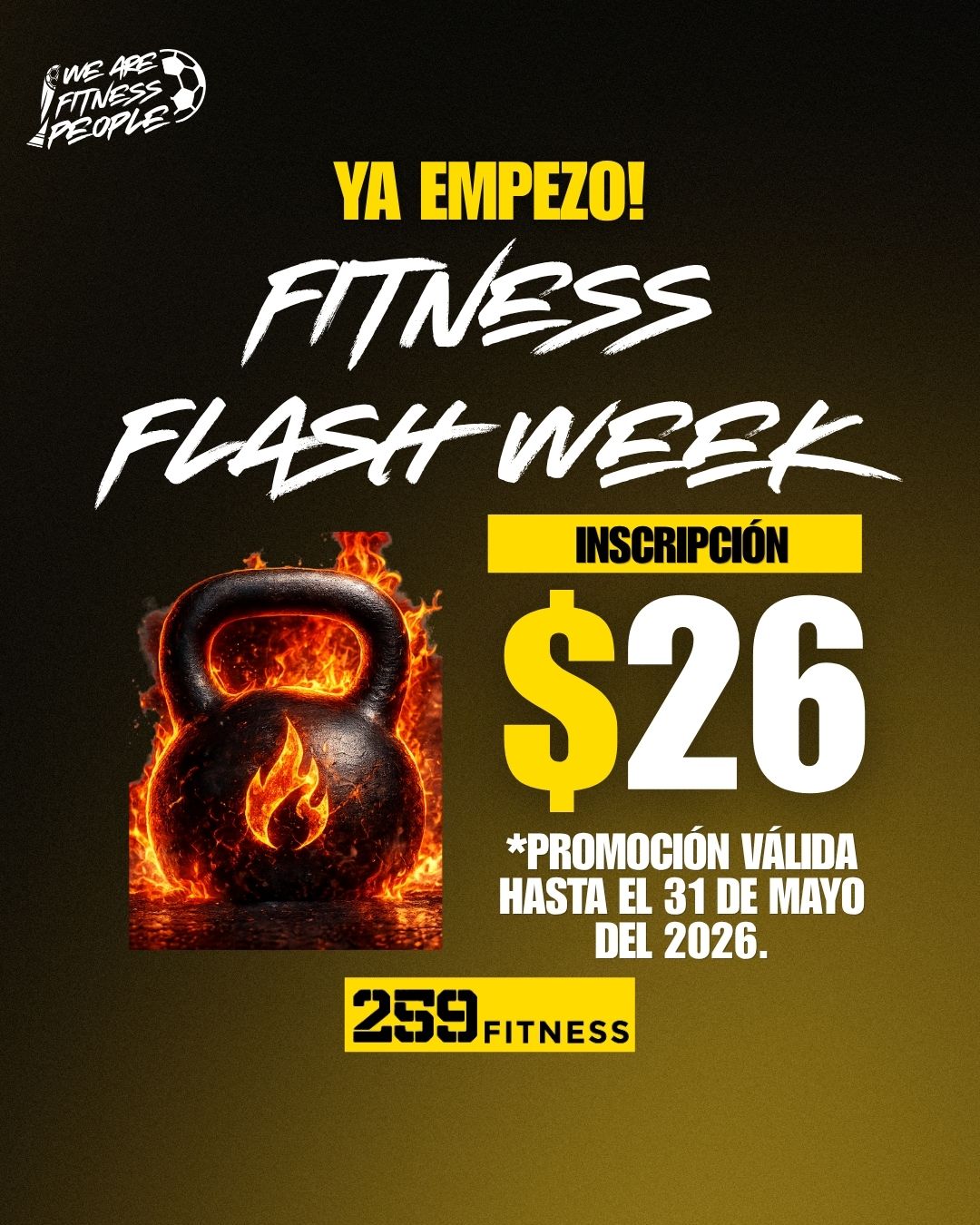259 Fitness Facebook ad: Aprovecha las Flash Weeks