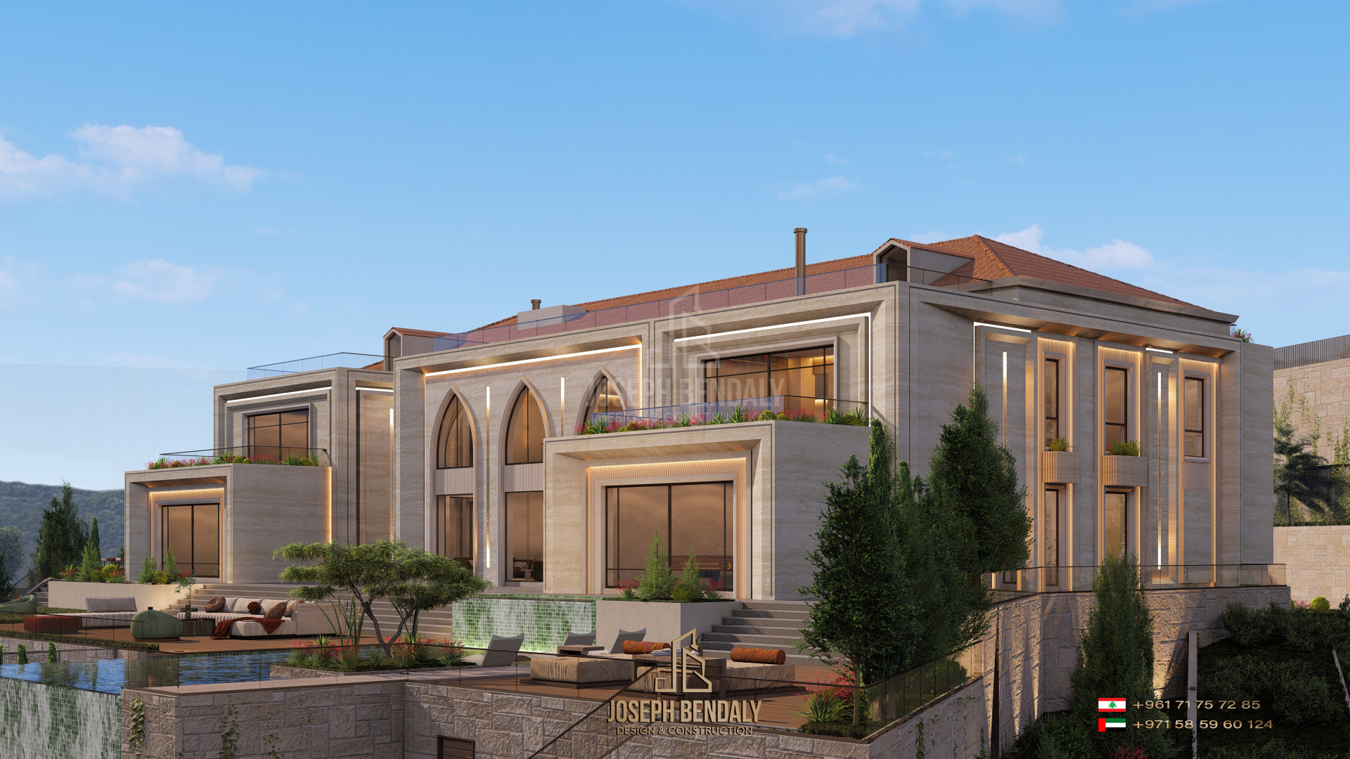 JB - Design & Construction Facebook ad: من الرخصة للمفتاح.