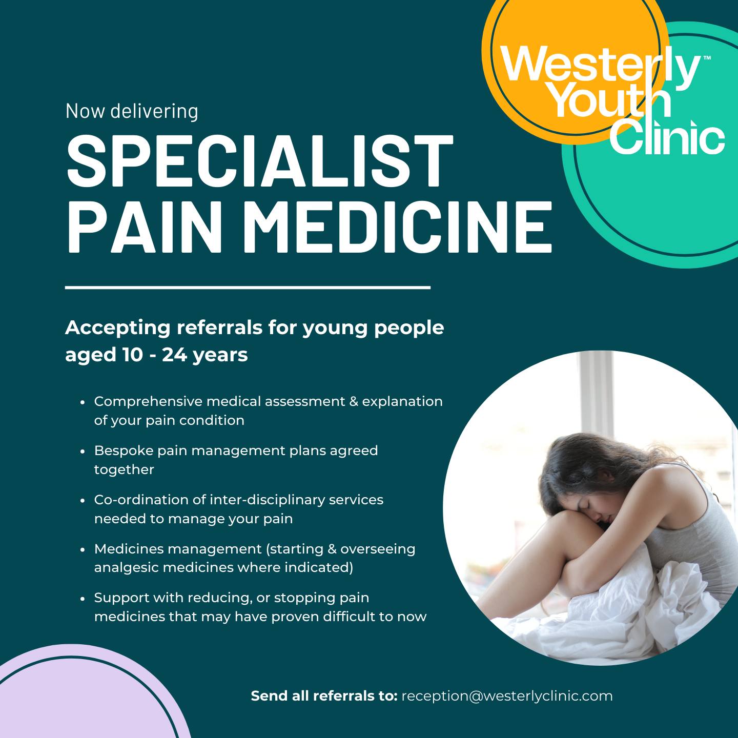 Westerly Youth Clinic Facebook ad from Jan 26, 2026