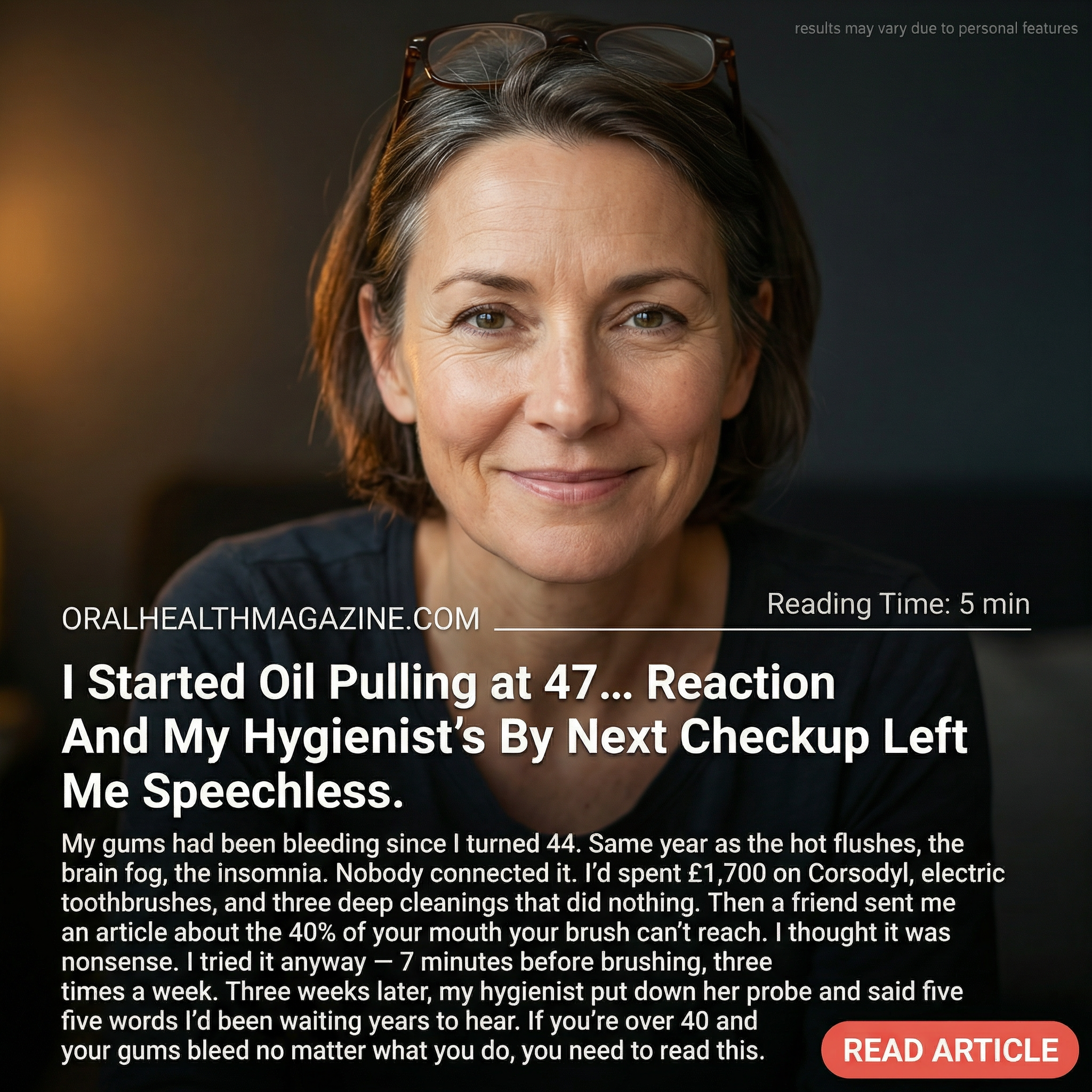 Oral Wellness Hub Facebook ad: It started the same year as my perimenopause