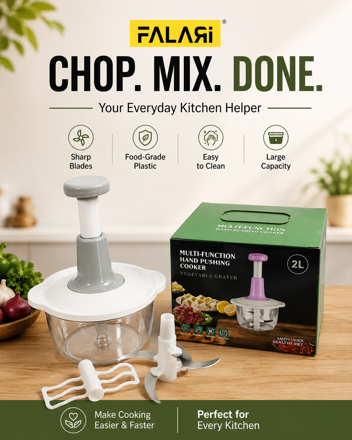 Kitchen Hack Facebook ad: Chop Faster. Cook Smarter.