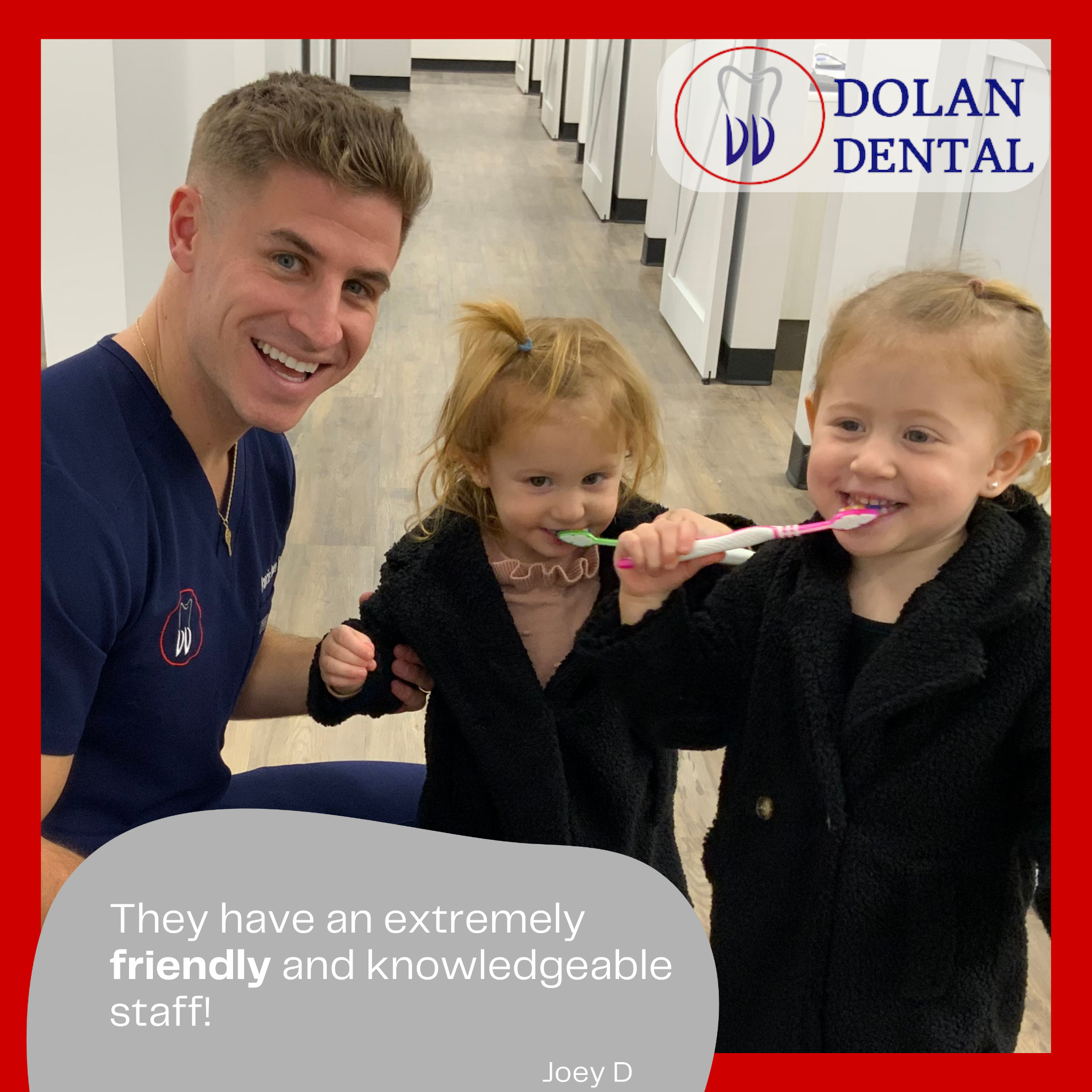 Dolan Dental Facebook ad: Over 270 Five Reviews!
