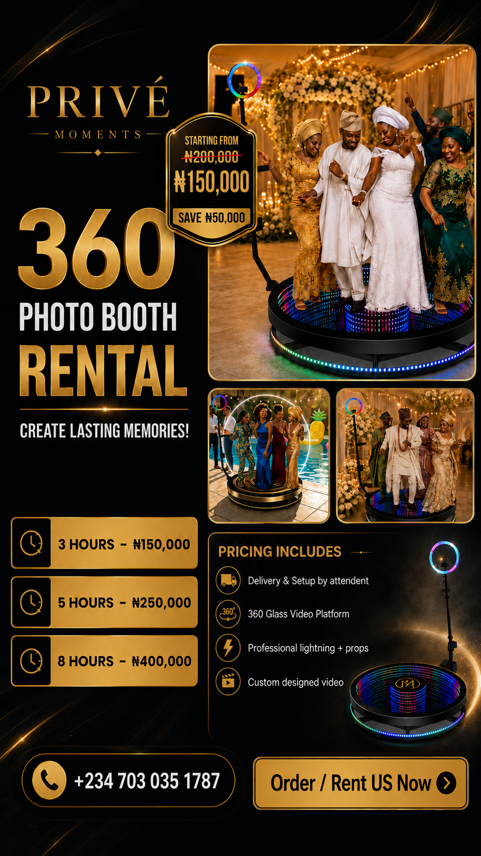 Privé Moments Facebook ad from Jul 23, 2026