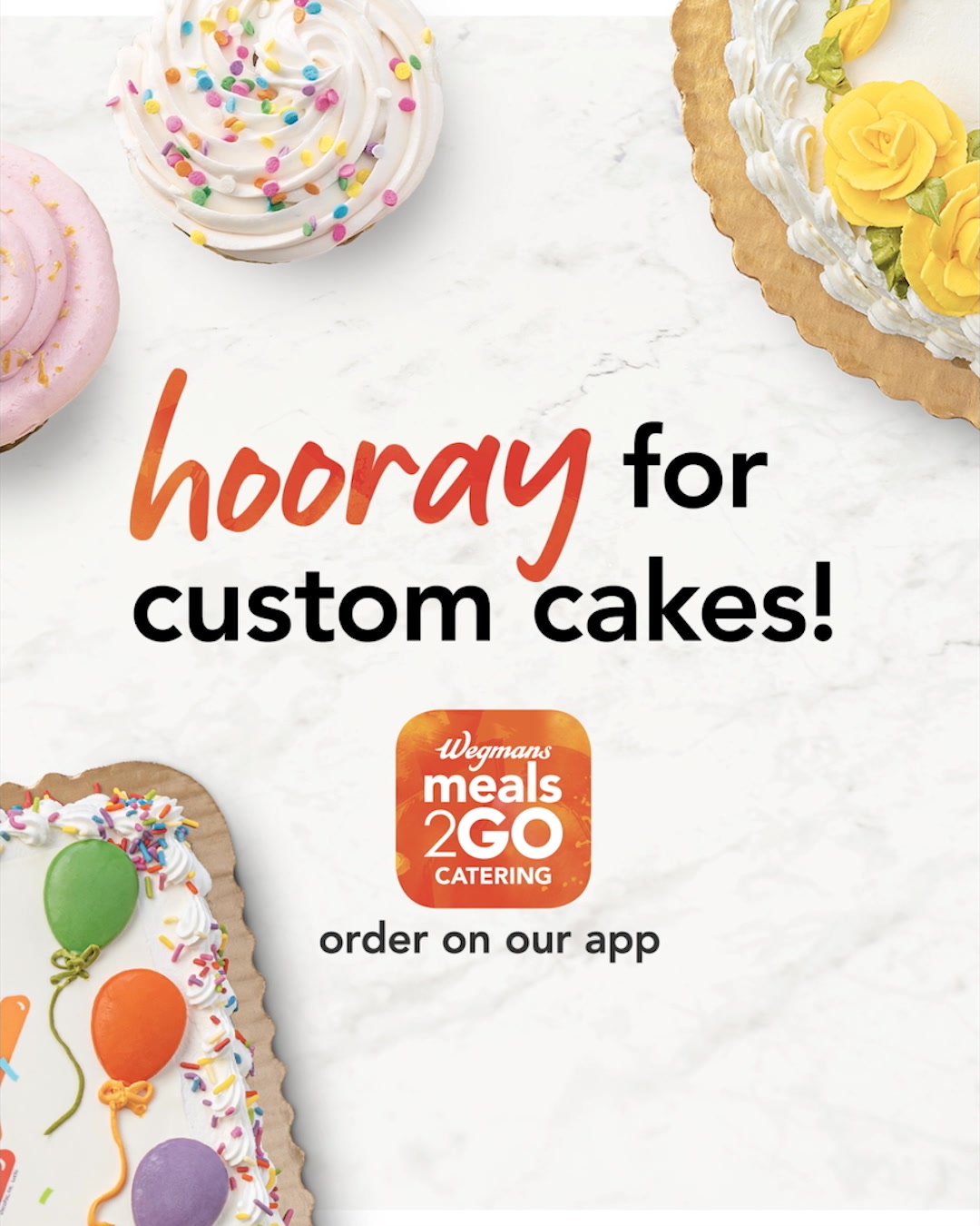 Wegmans Facebook ad: Event Catering on Meals 2GO