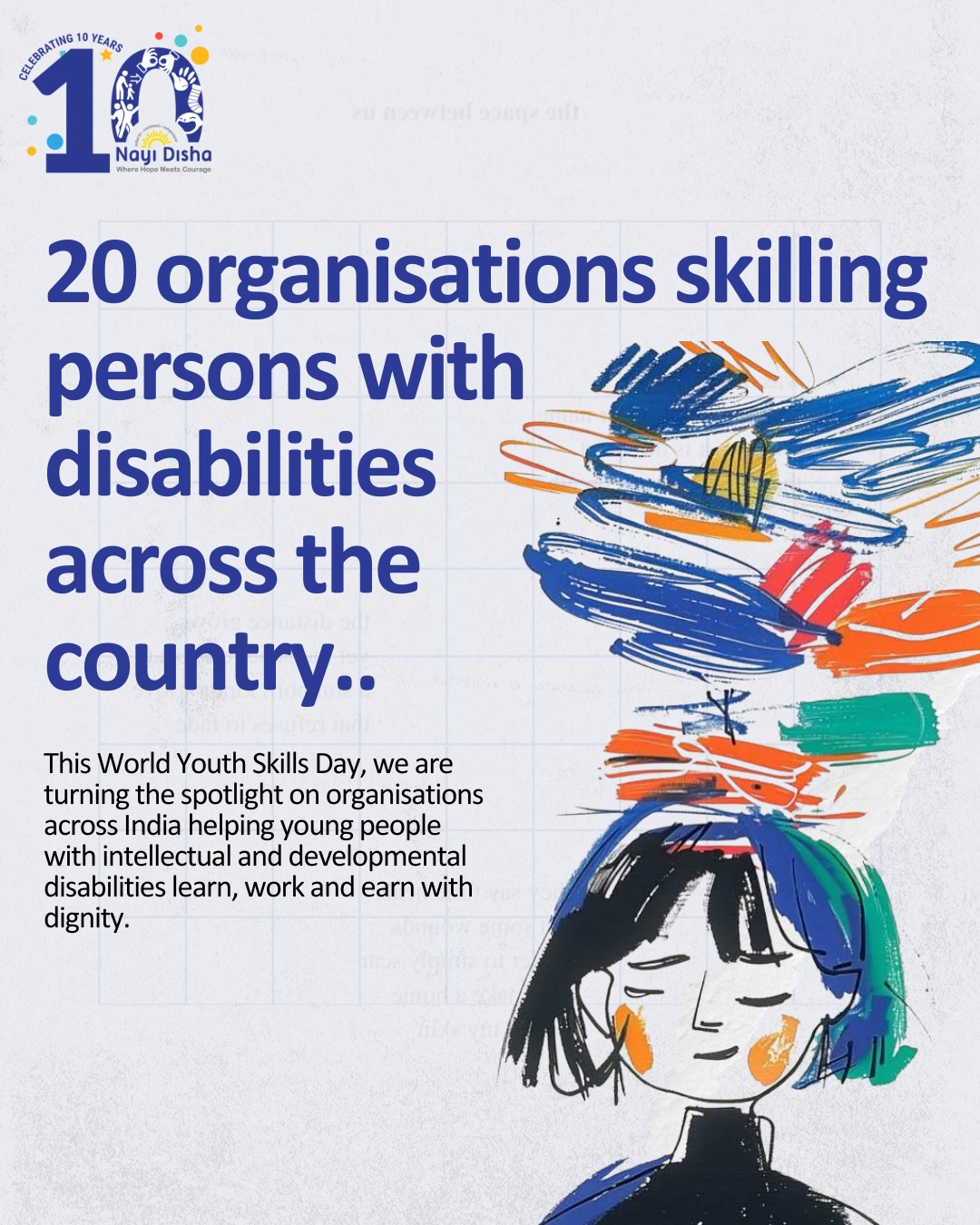 Nayi Disha Resource Centre Facebook ad: This World Youth Skills Day, we are turning…